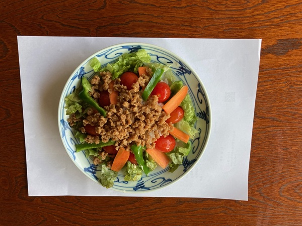 脱炭素クッキングで作ったタコライス